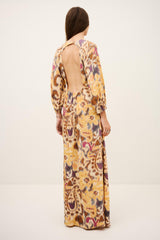 Open-Back Maxi Dress Molina Yellow