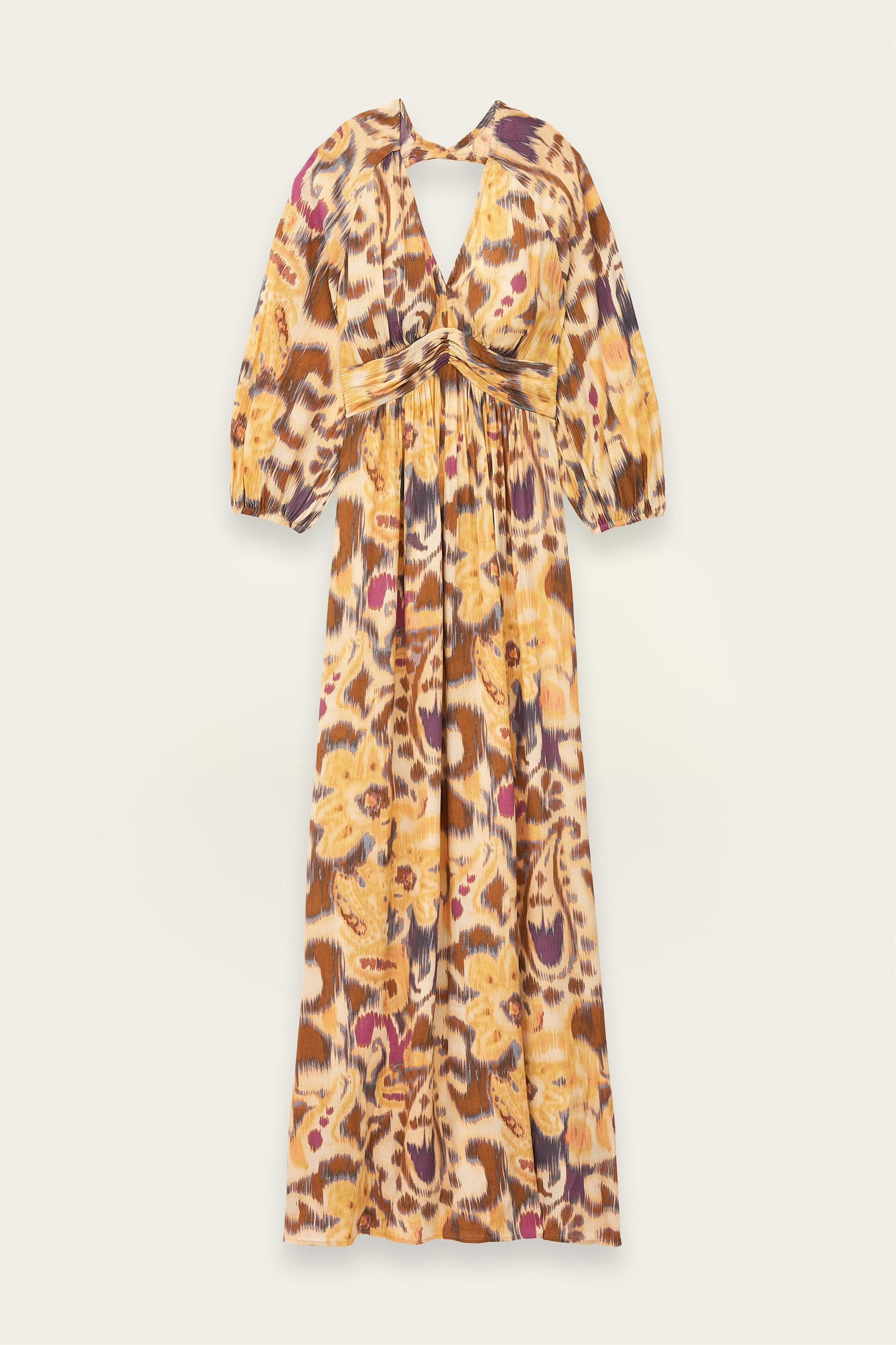 Open-Back Maxi Dress Molina Yellow