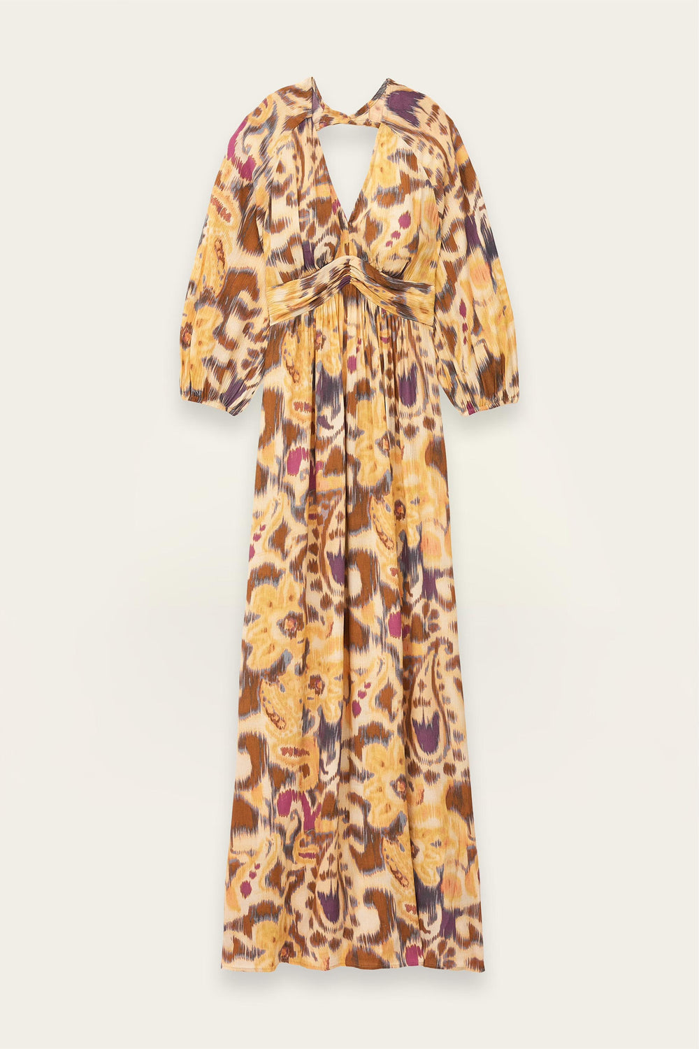 Open-Back Maxi Dress Molina Yellow