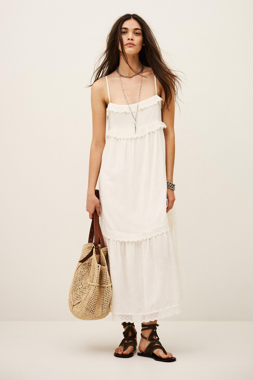 Elegant Midi Dress Penny Off-White