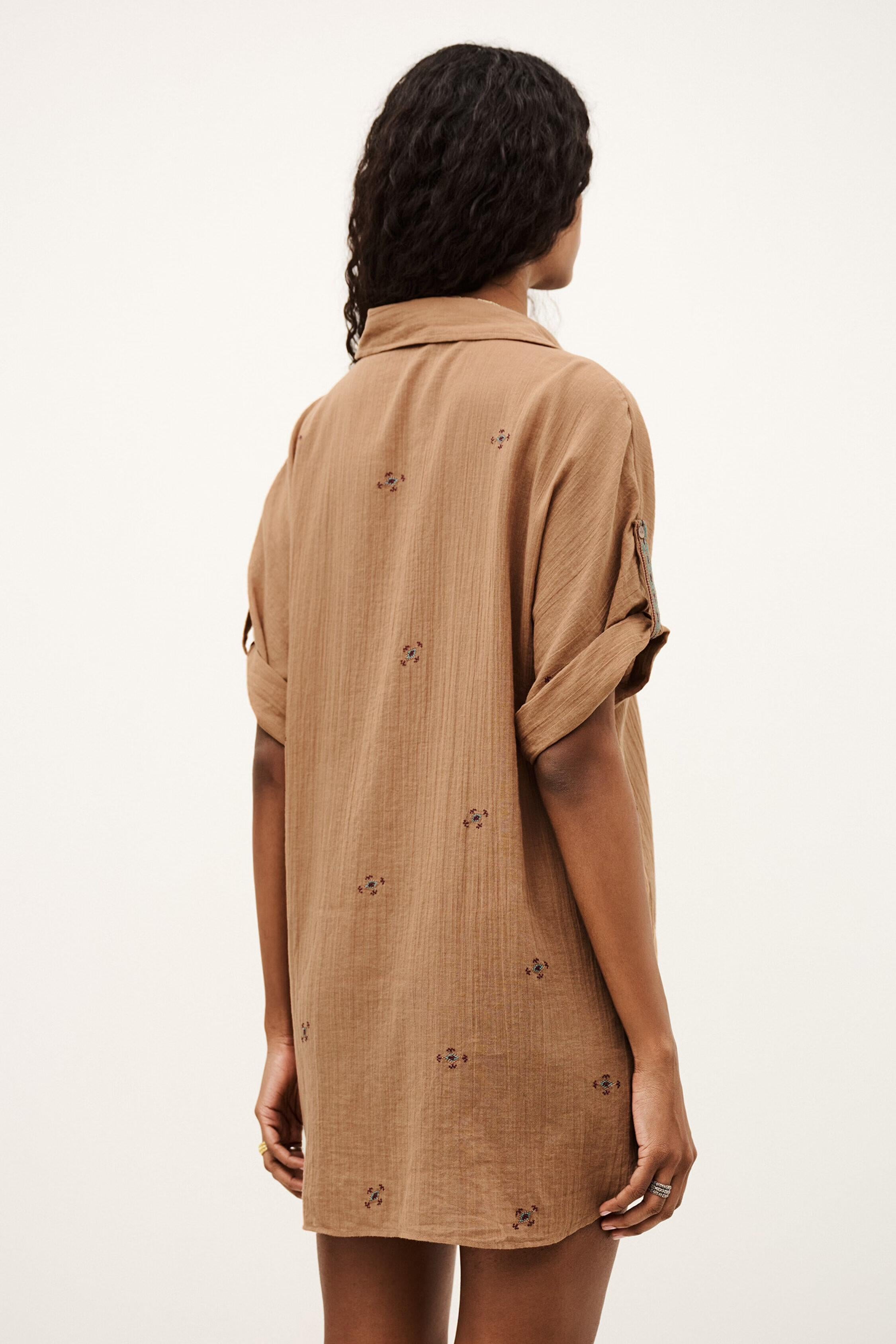 Embroidered Shirt Daela Beige