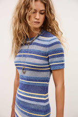 Striped Knitted Maxi Dress Tonnie Multicolored
