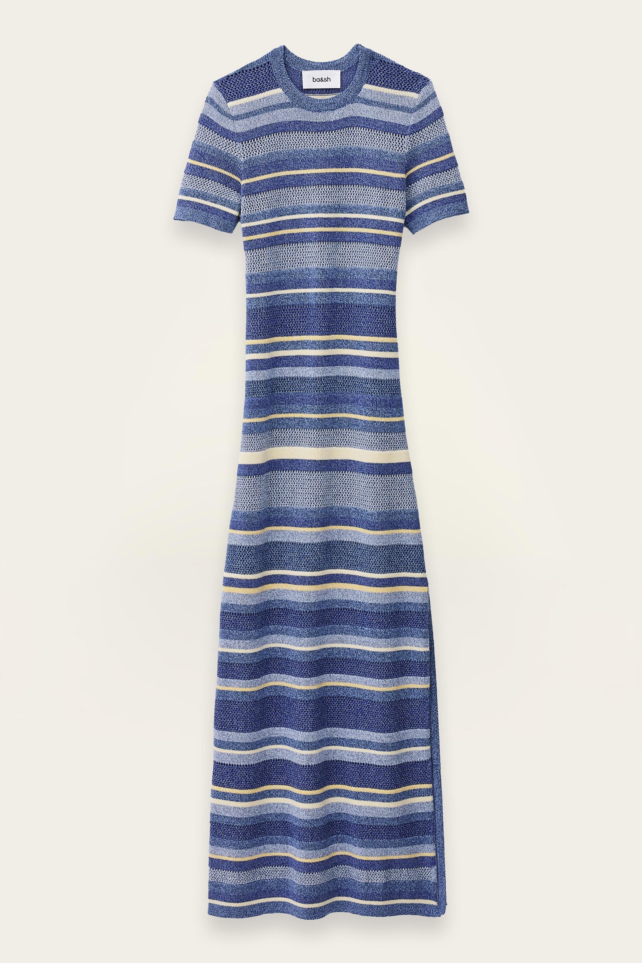 Striped Knitted Maxi Dress Tonnie Multicolored