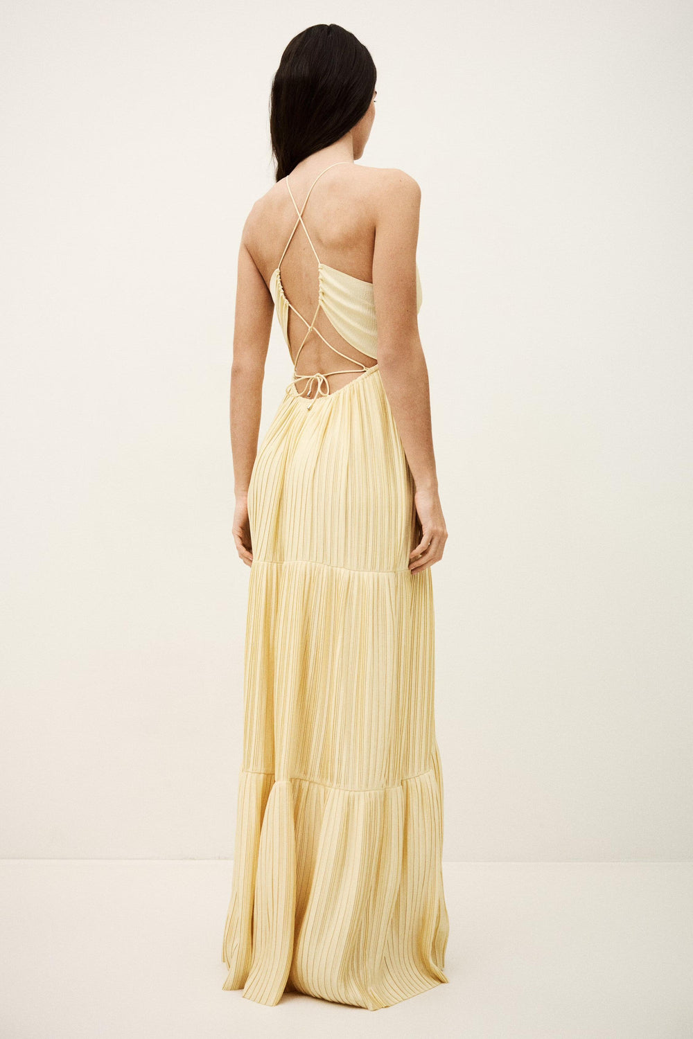 Satin Maxi Dress Wasta Yellow