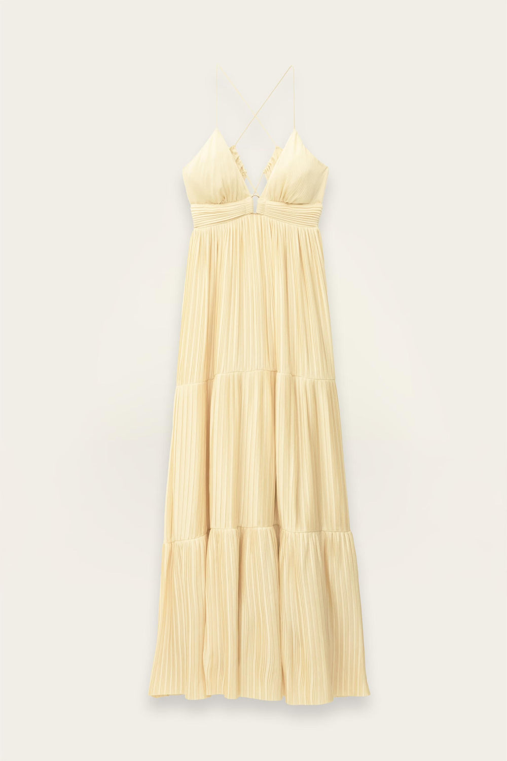 Satin Maxi Dress Wasta Yellow