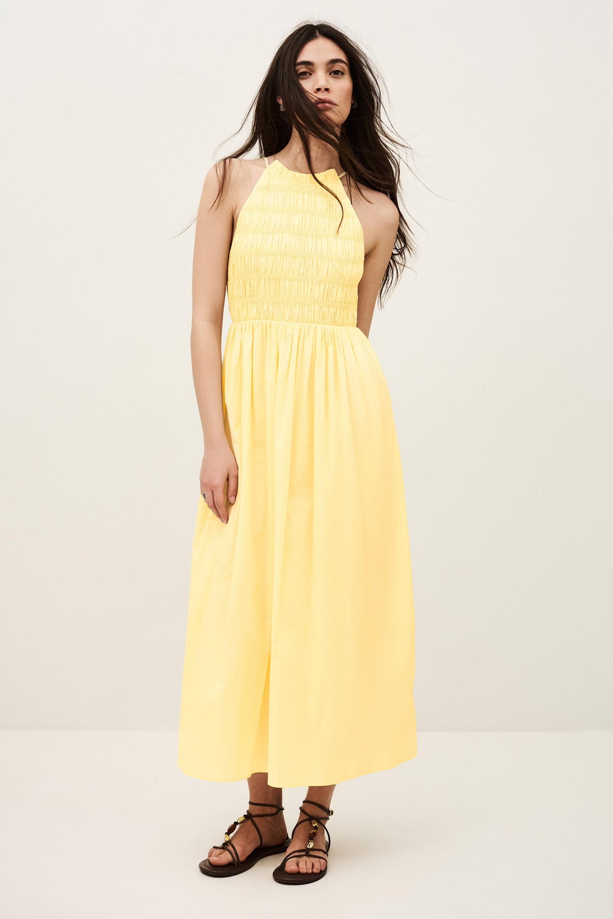 Smocked Maxi Dress Eris Yellow