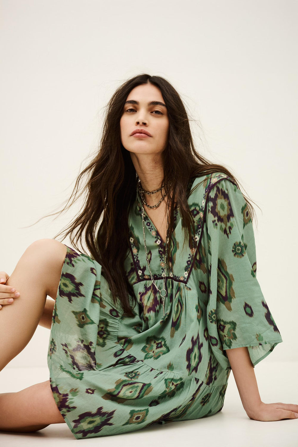 Mini Dress Olalie Green