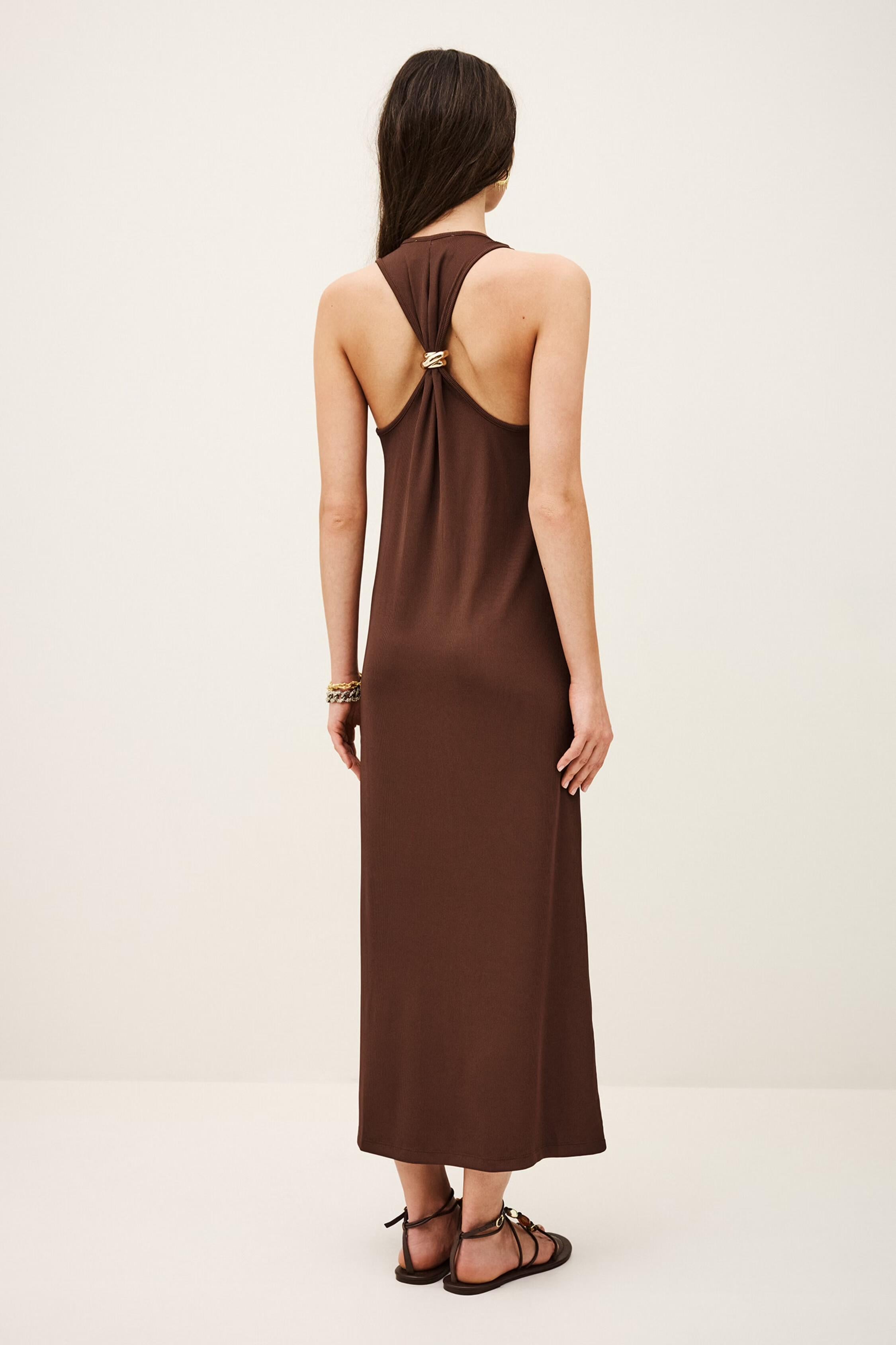 Jersey Maxi Dress Naora Brown
