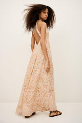 Open Back Maxi Dress Natz Off-White