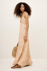 Open Back Maxi Dress Natz Off-White