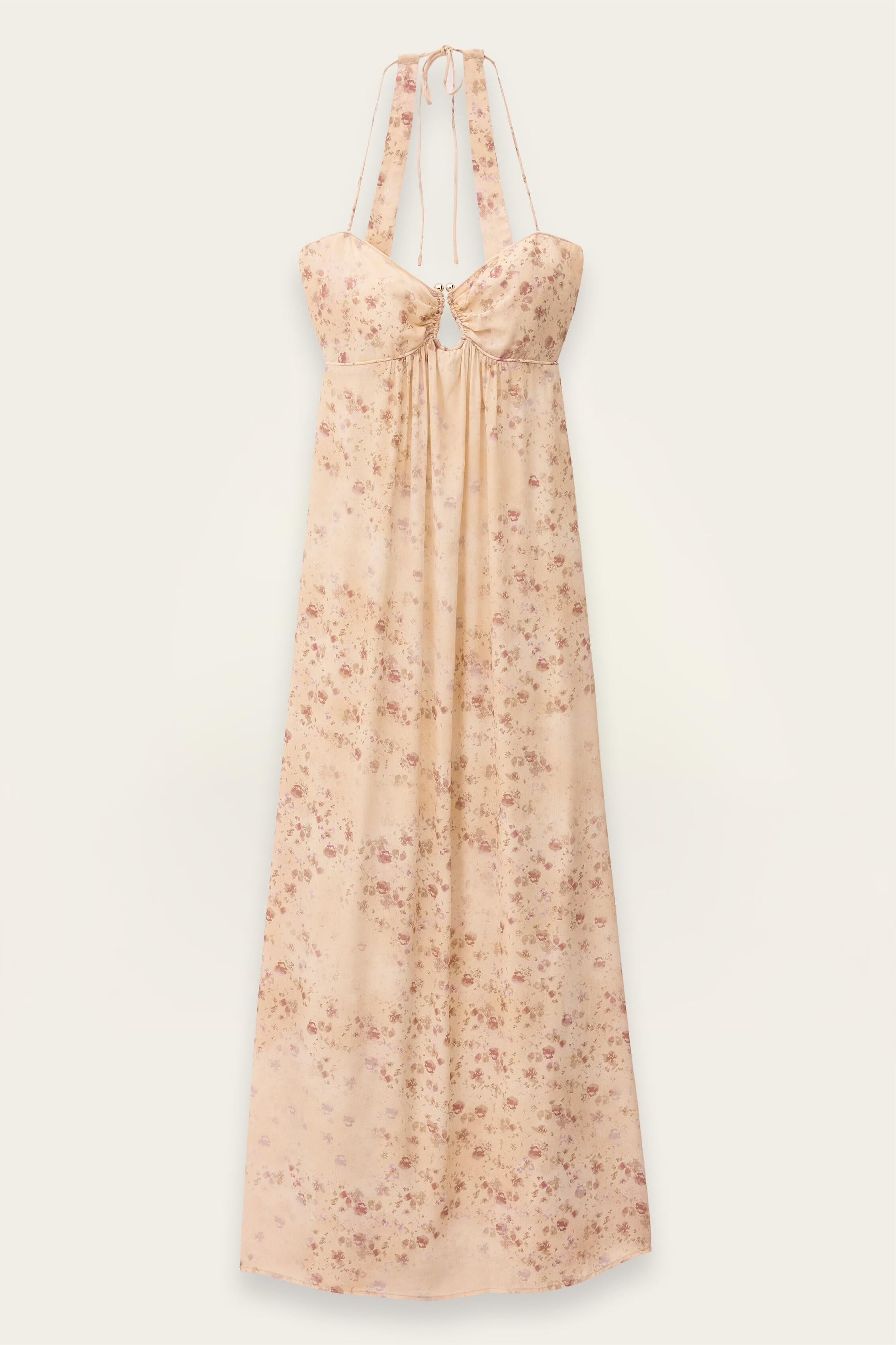 Open Back Maxi Dress Natz Off-White