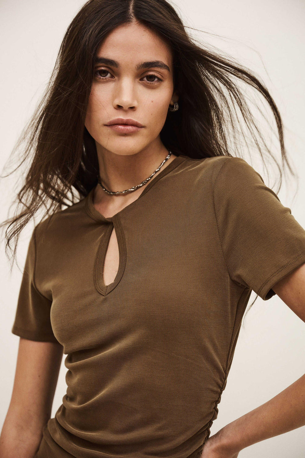 Jersey Mini Dress Beona Brown