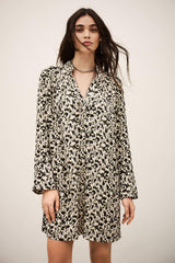 Patterned Mini Dress Perla Off-White