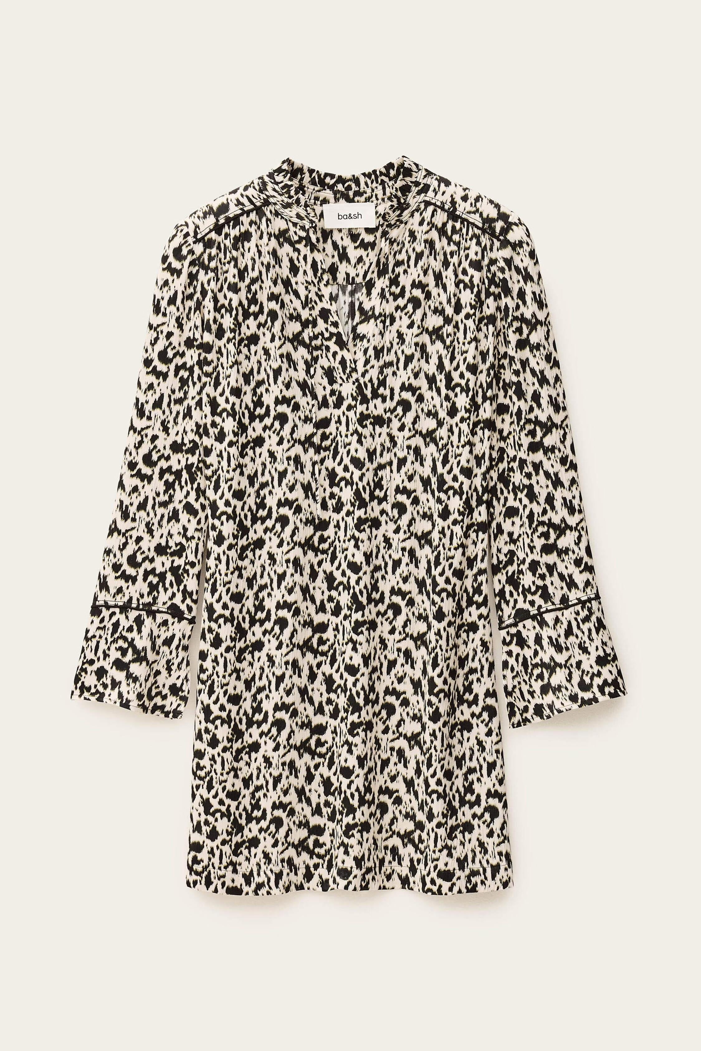 Patterned Mini Dress Perla Off-White