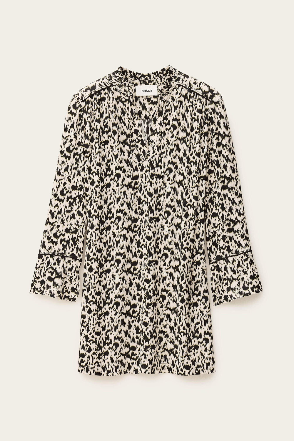 Patterned Mini Dress Perla Off-White