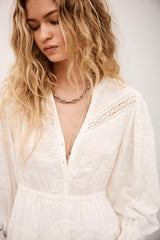 Jacquard Midi Dress Prisco Off-White