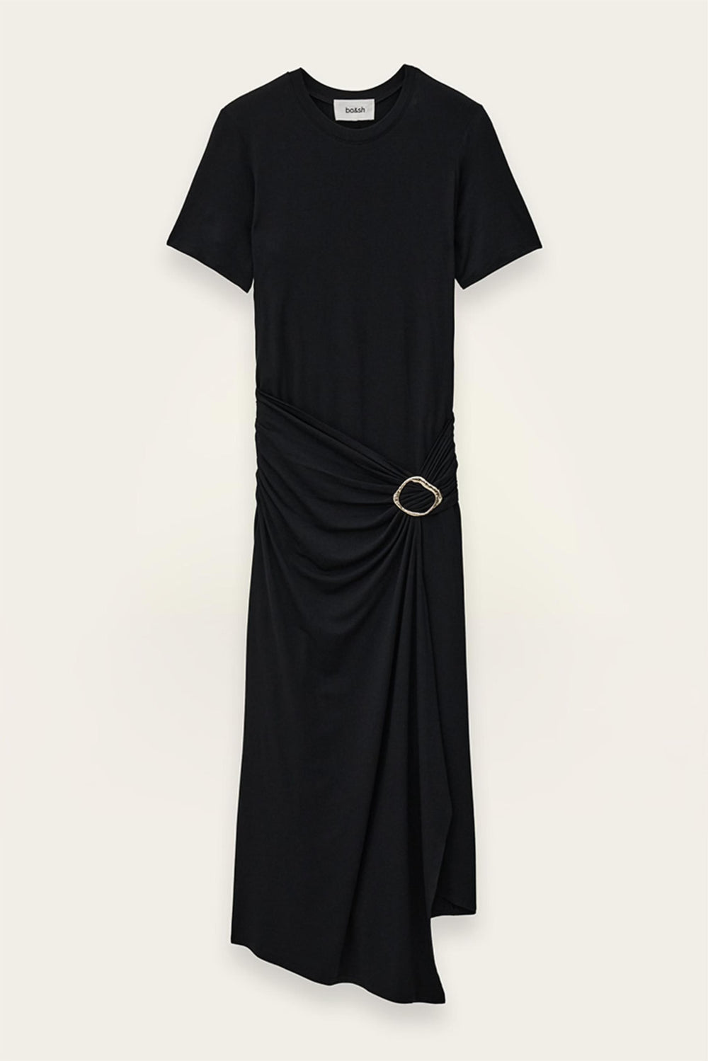 Draped Midi Dress Galtea Black