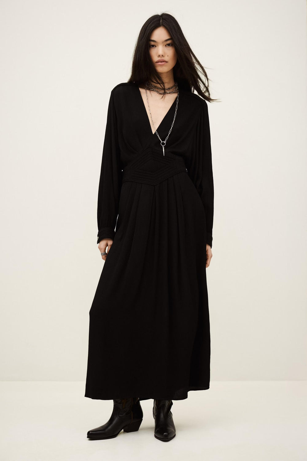 Elegant Midi Dress Ambra Black