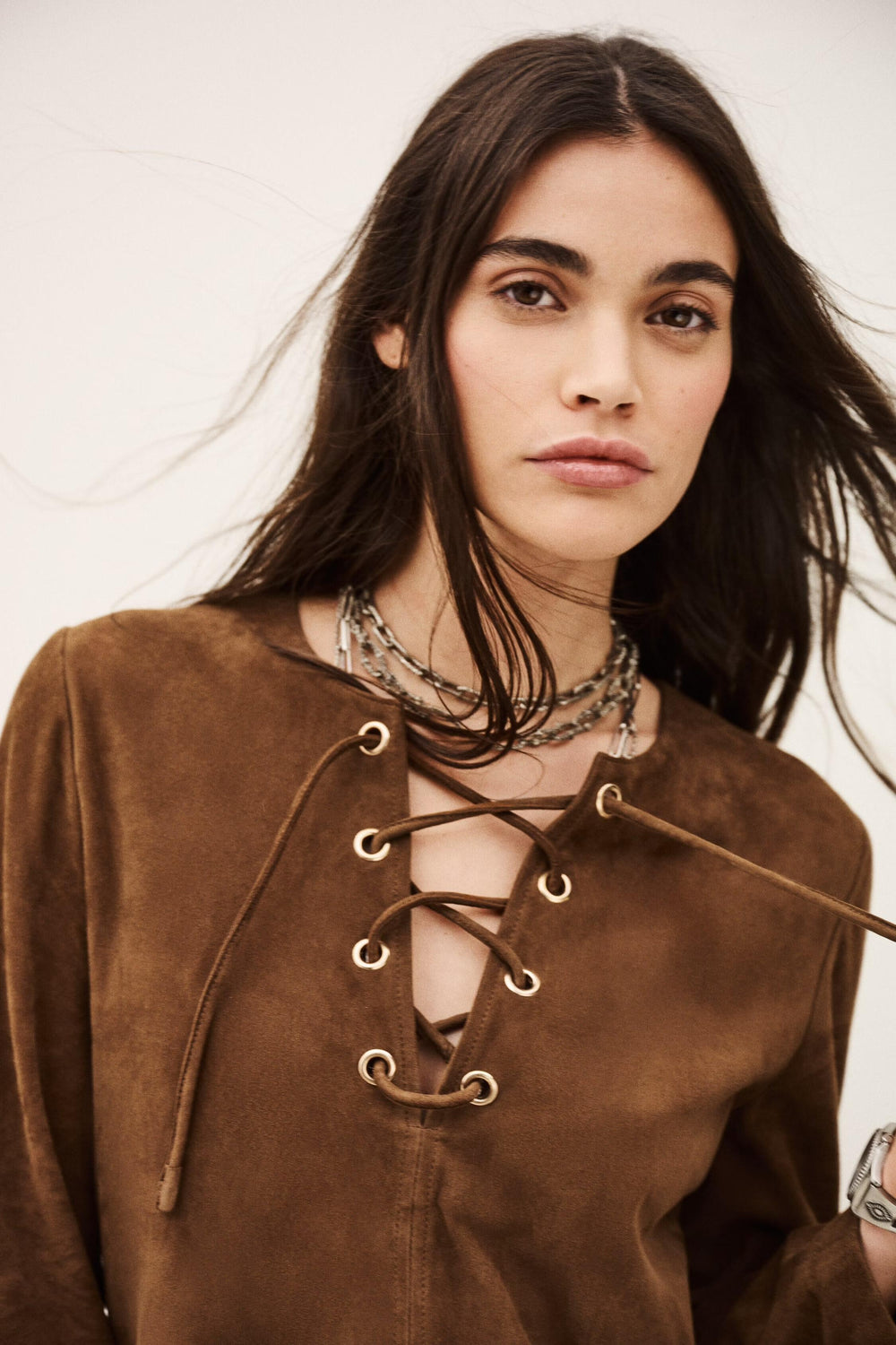 Suede Mini Dress Seda Brown