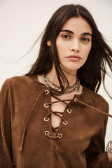 Suede Mini Dress Seda Brown