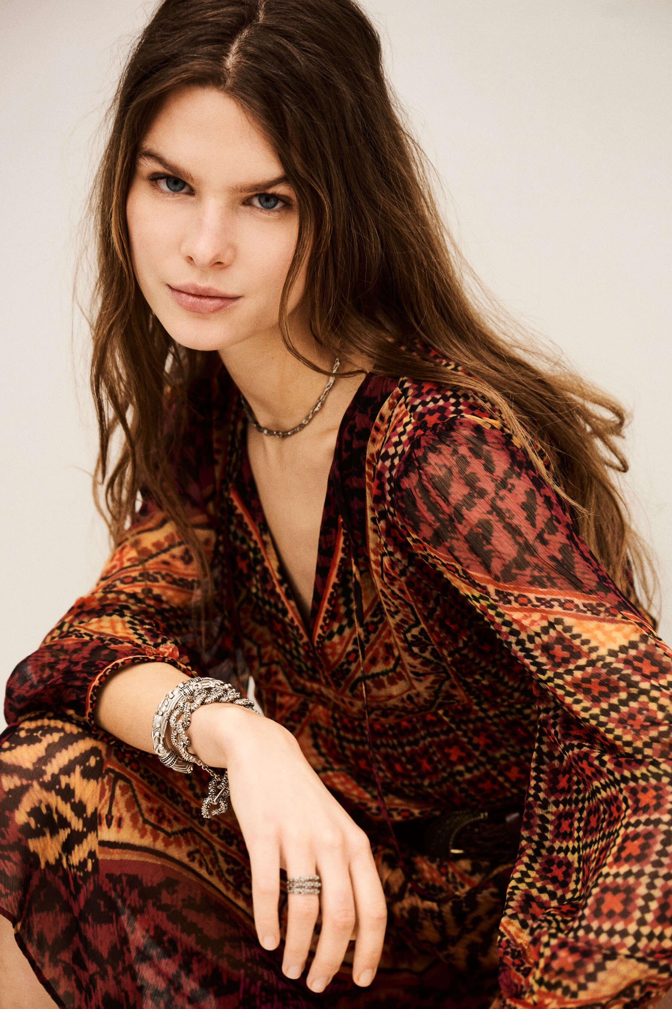 Loose-Fit Midi Dress Oria Red