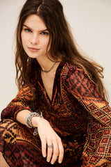 Loose-Fit Midi Dress Oria Red