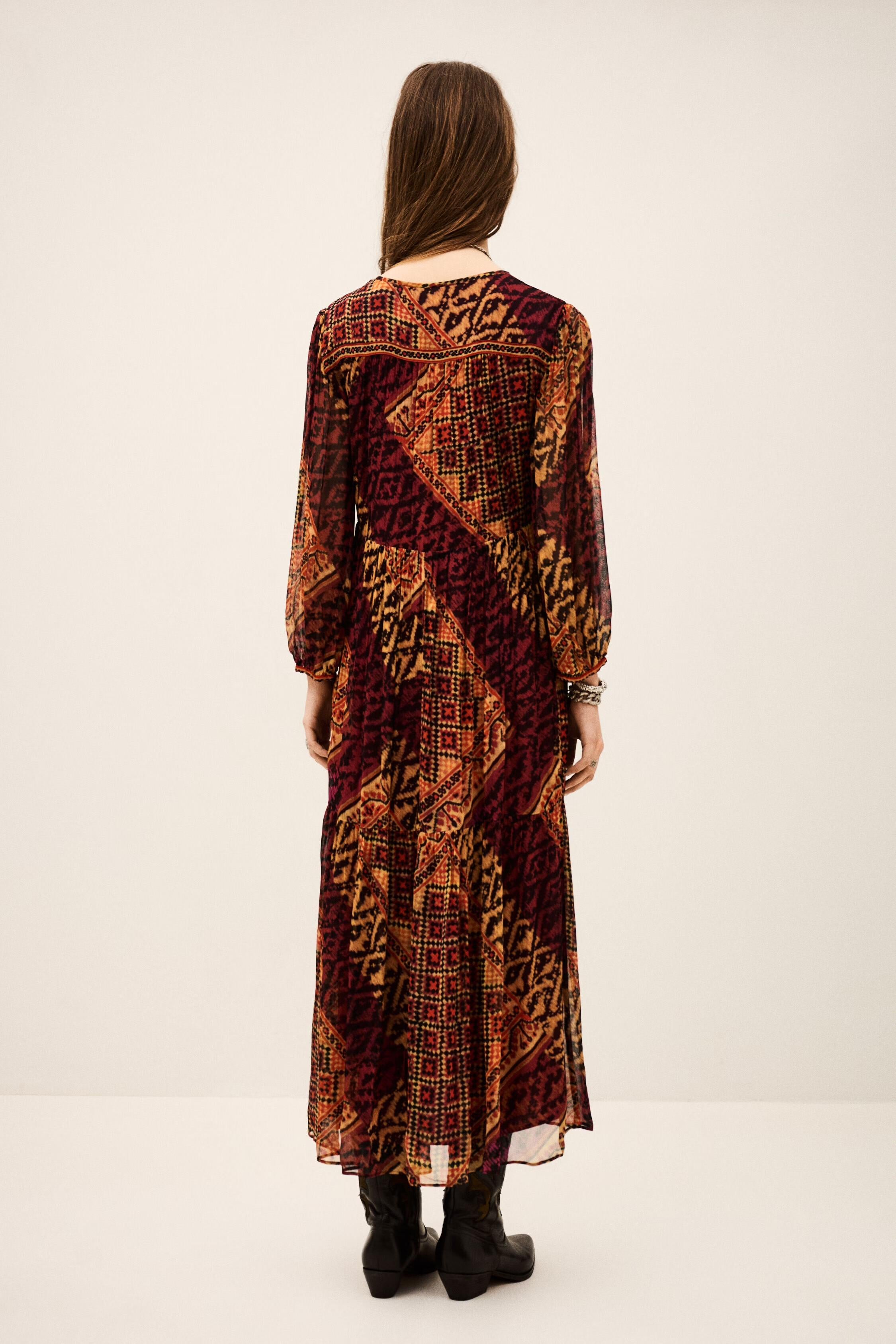 Loose-Fit Midi Dress Oria Red