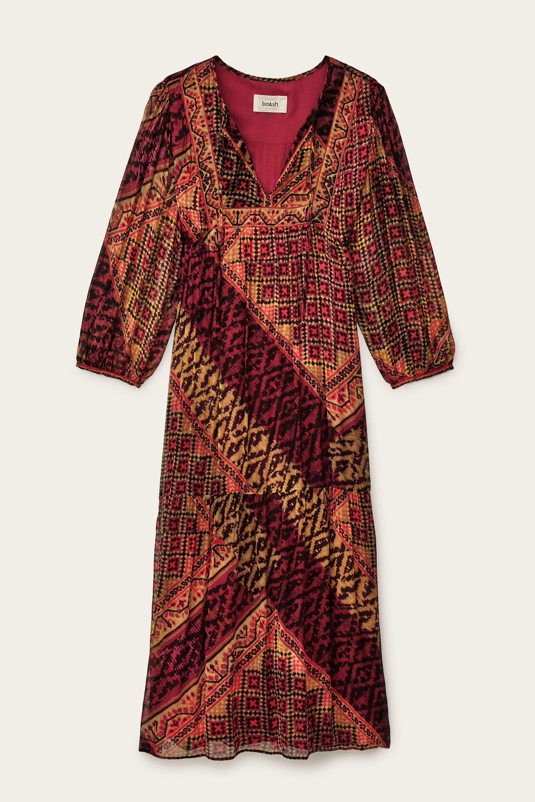 Loose-Fit Midi Dress Oria Red