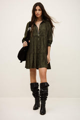 Mini Shirt Dress Rosyna Green