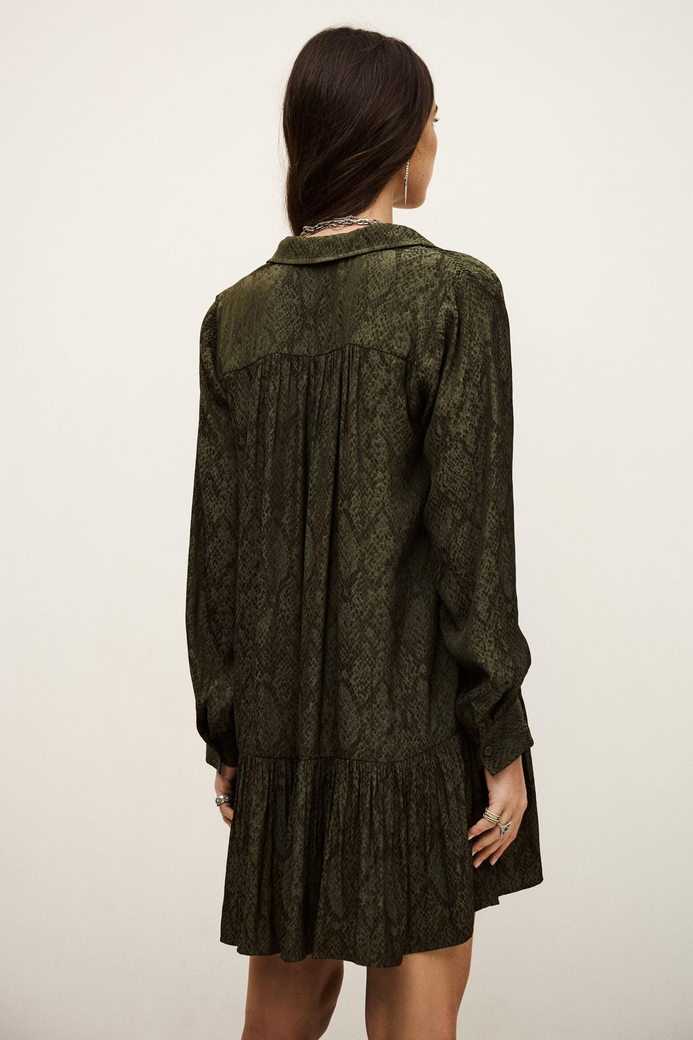 Mini Shirt Dress Rosyna Green