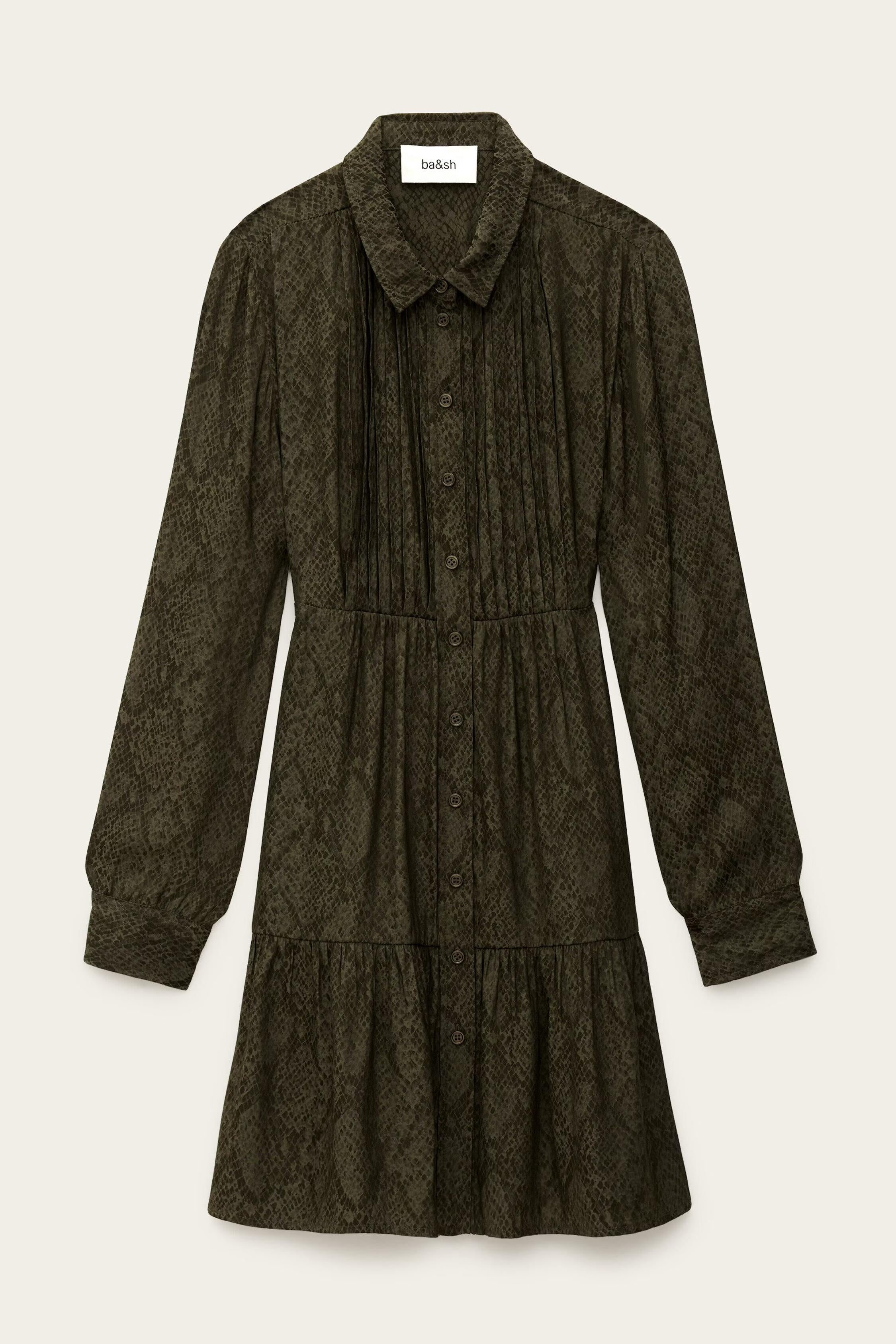 Mini Shirt Dress Rosyna Green
