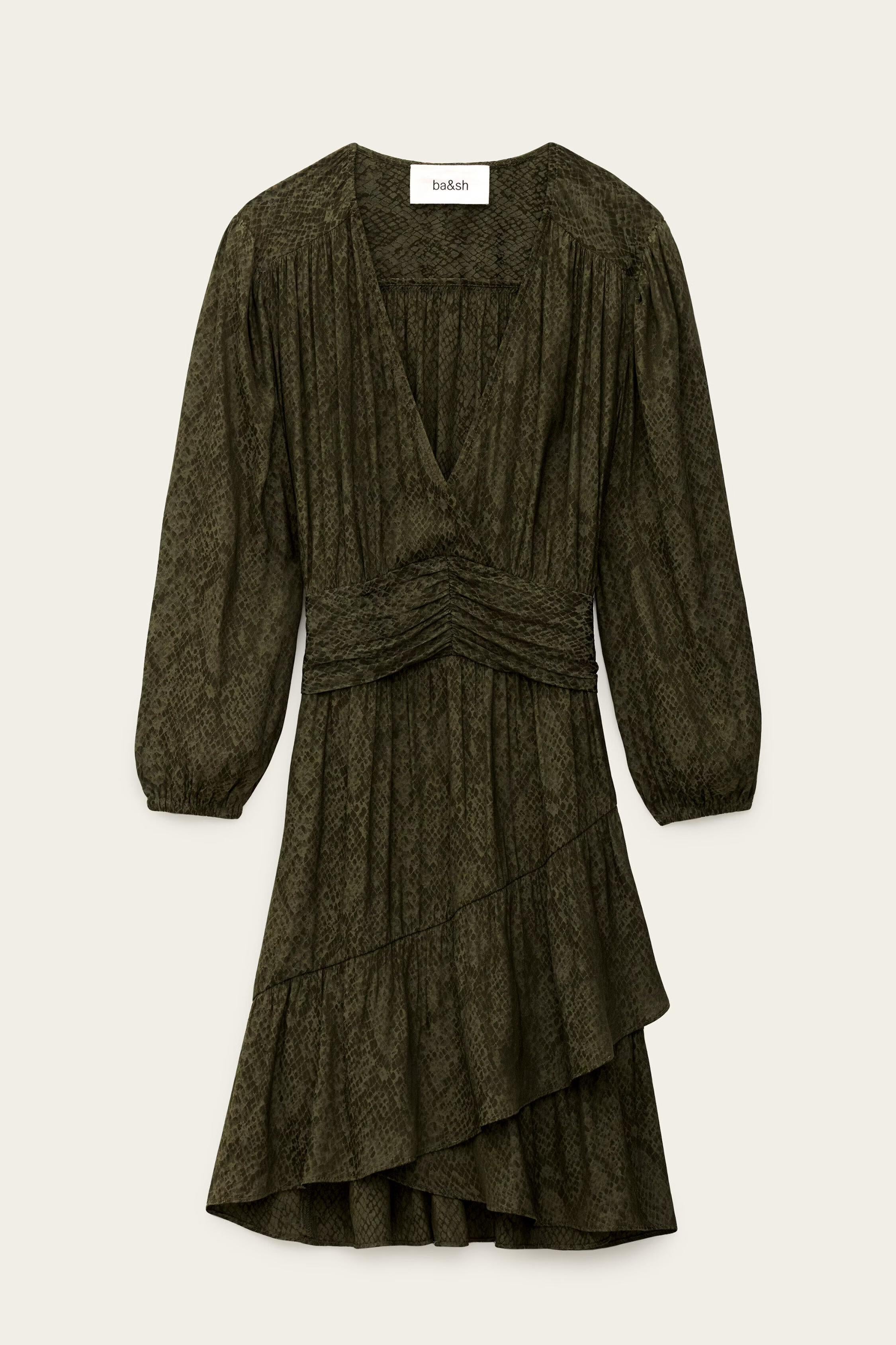 Patterned Mini Dress Romea Green