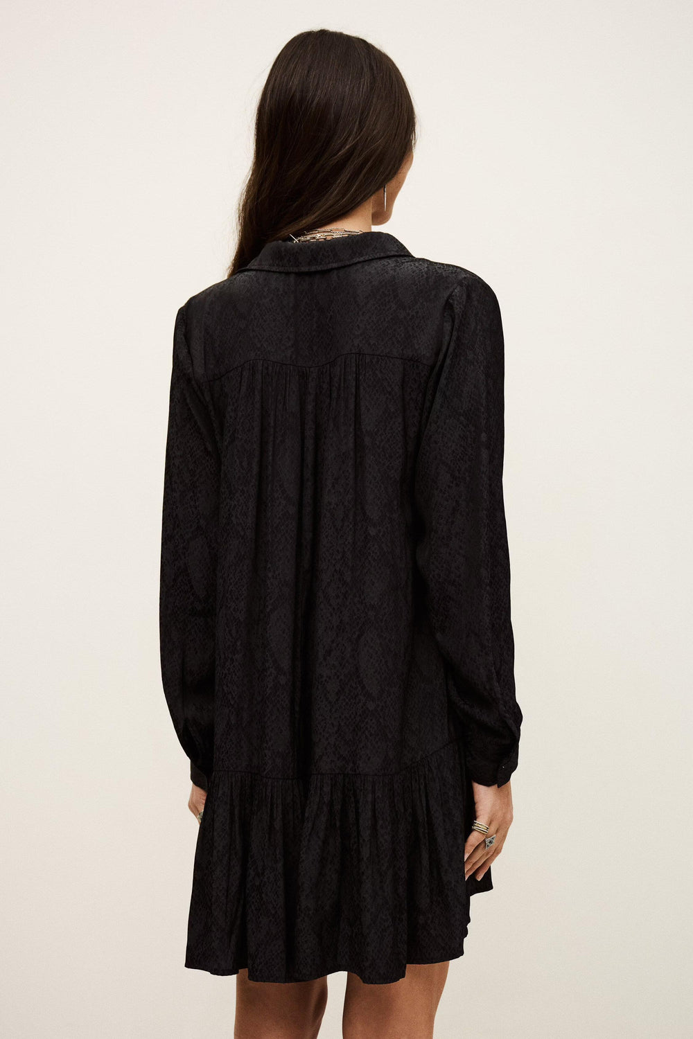 Mini Shirt Dress Rosyna Black