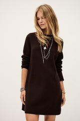 Knit Pullover Dress Ates Brown