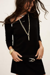 Wool Mini Dress Cheima Black