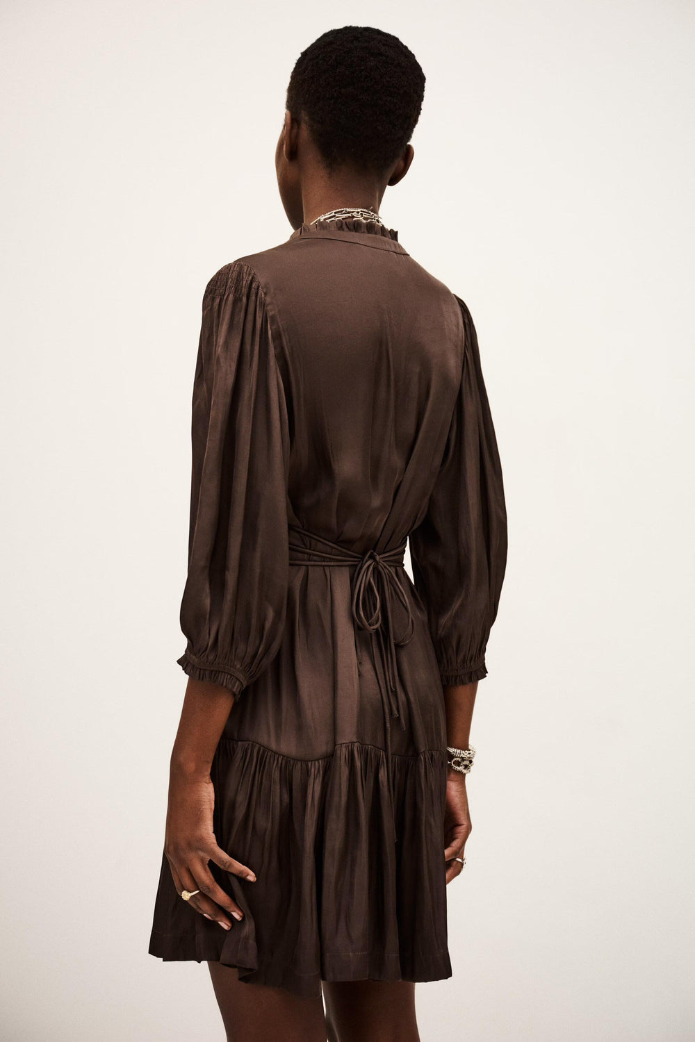 Short Dress Cyriala Brown