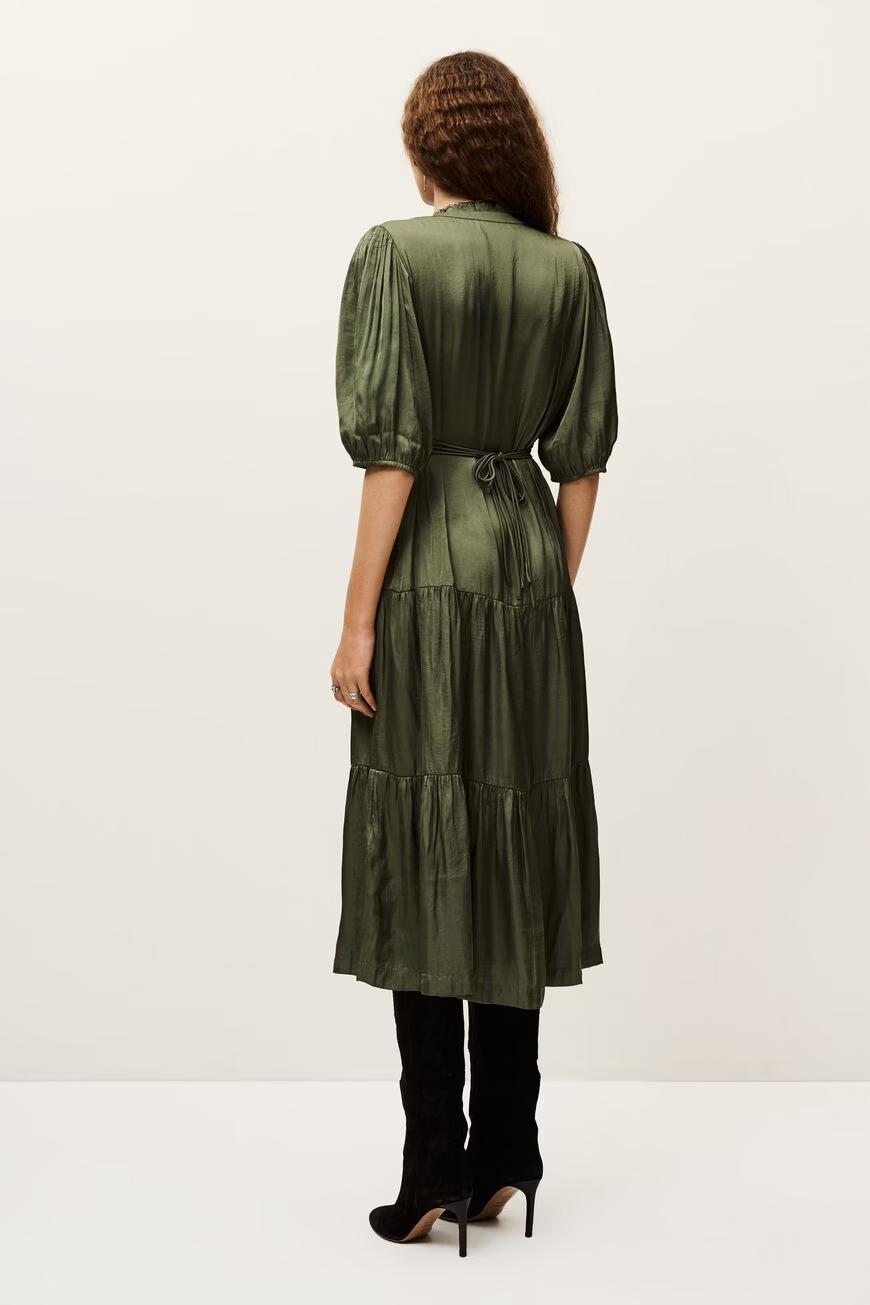 Short Gathered Dress Cleli Green