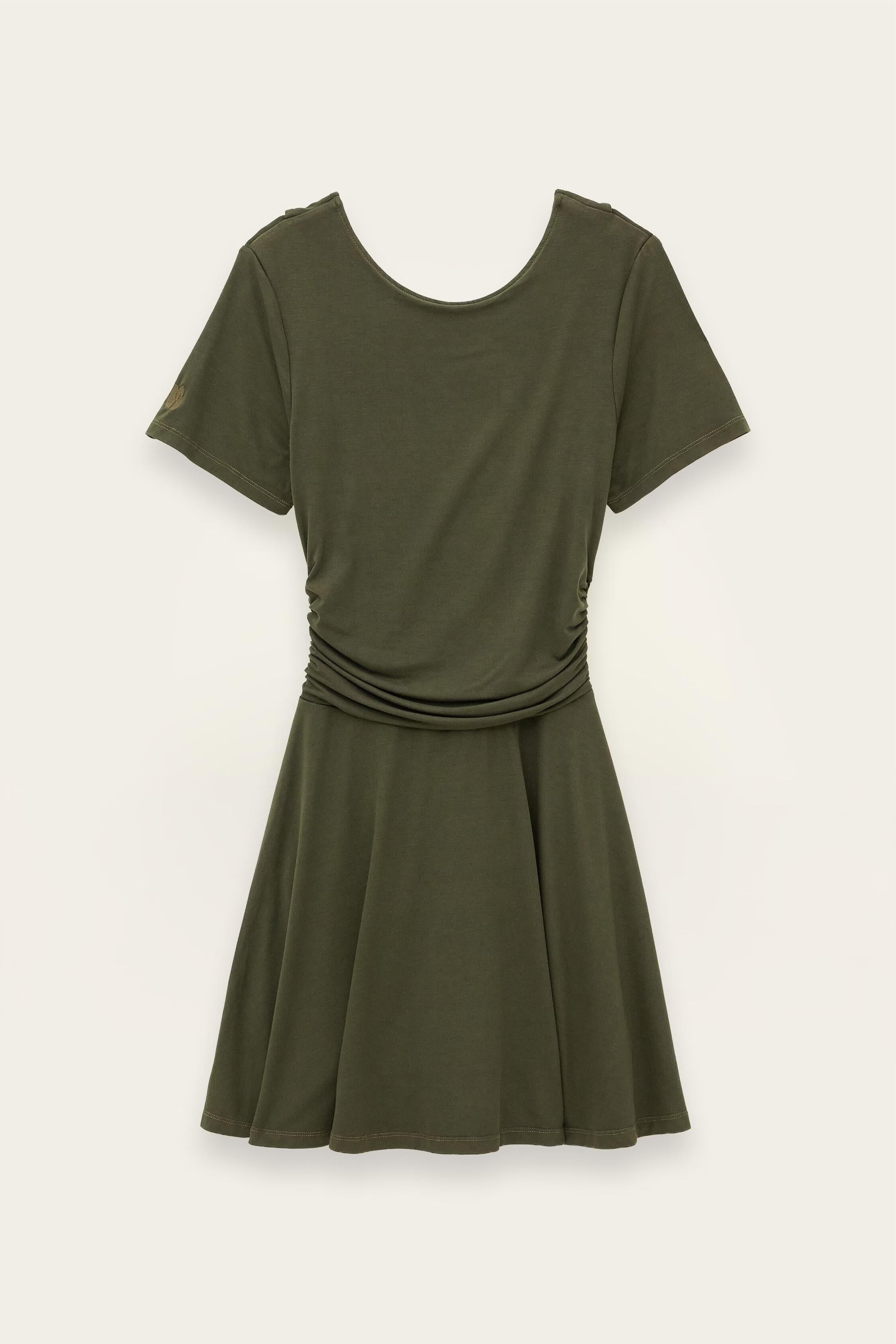 Patterned Mini Dress Aura Green