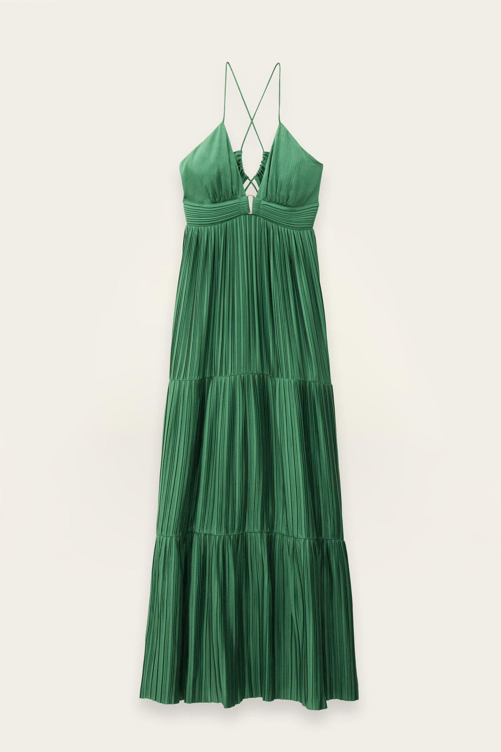 Satin Maxi Dress Wasta Green