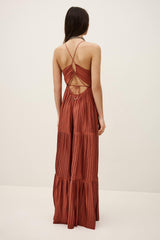 Satin Maxi Dress Wasta Pink