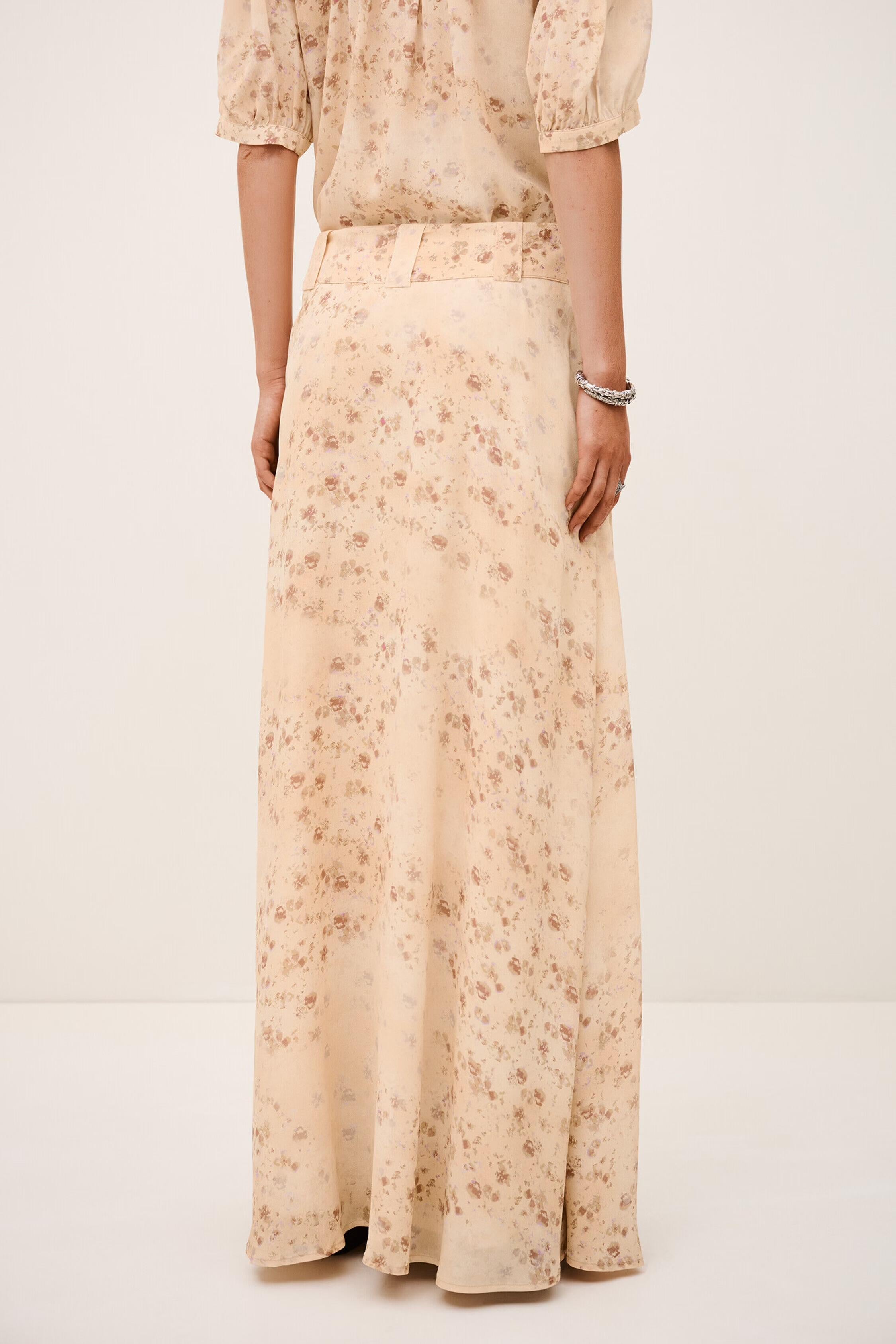 Patterned Maxi Skirt Nattalina Off-White