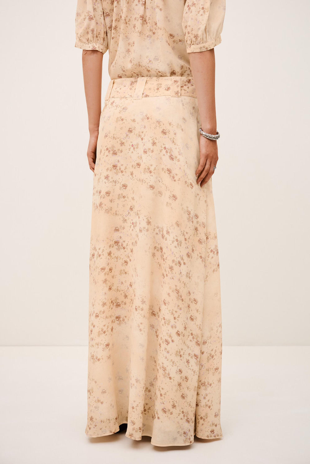 Patterned Maxi Skirt Nattalina Off-White