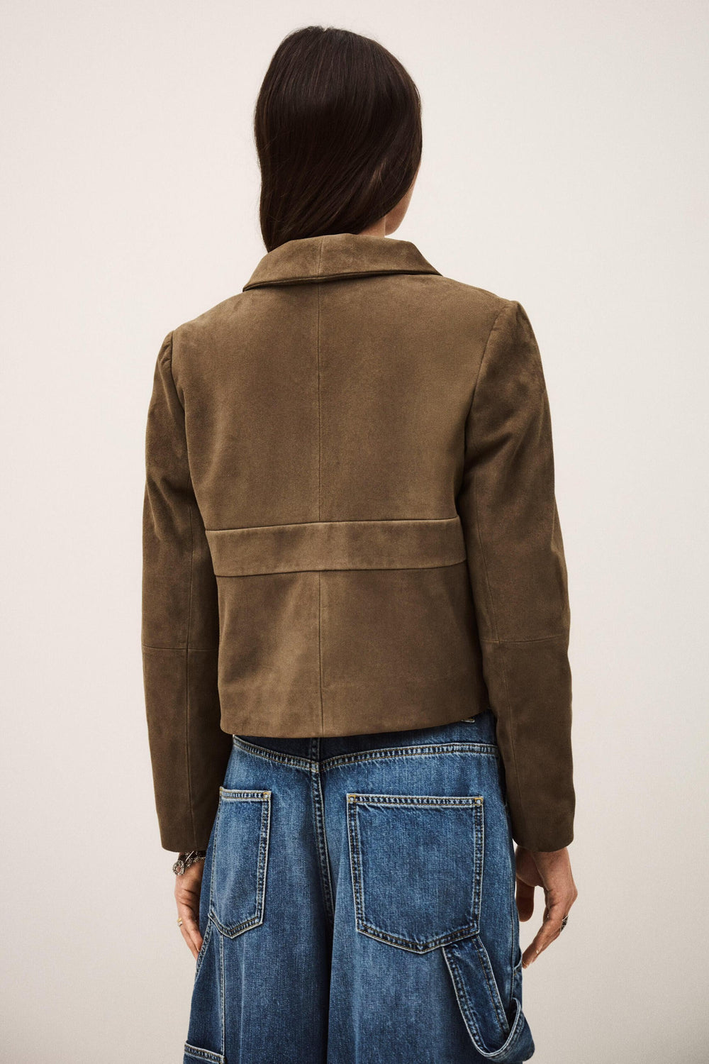 Suede Leather Jacket Morfeo Green