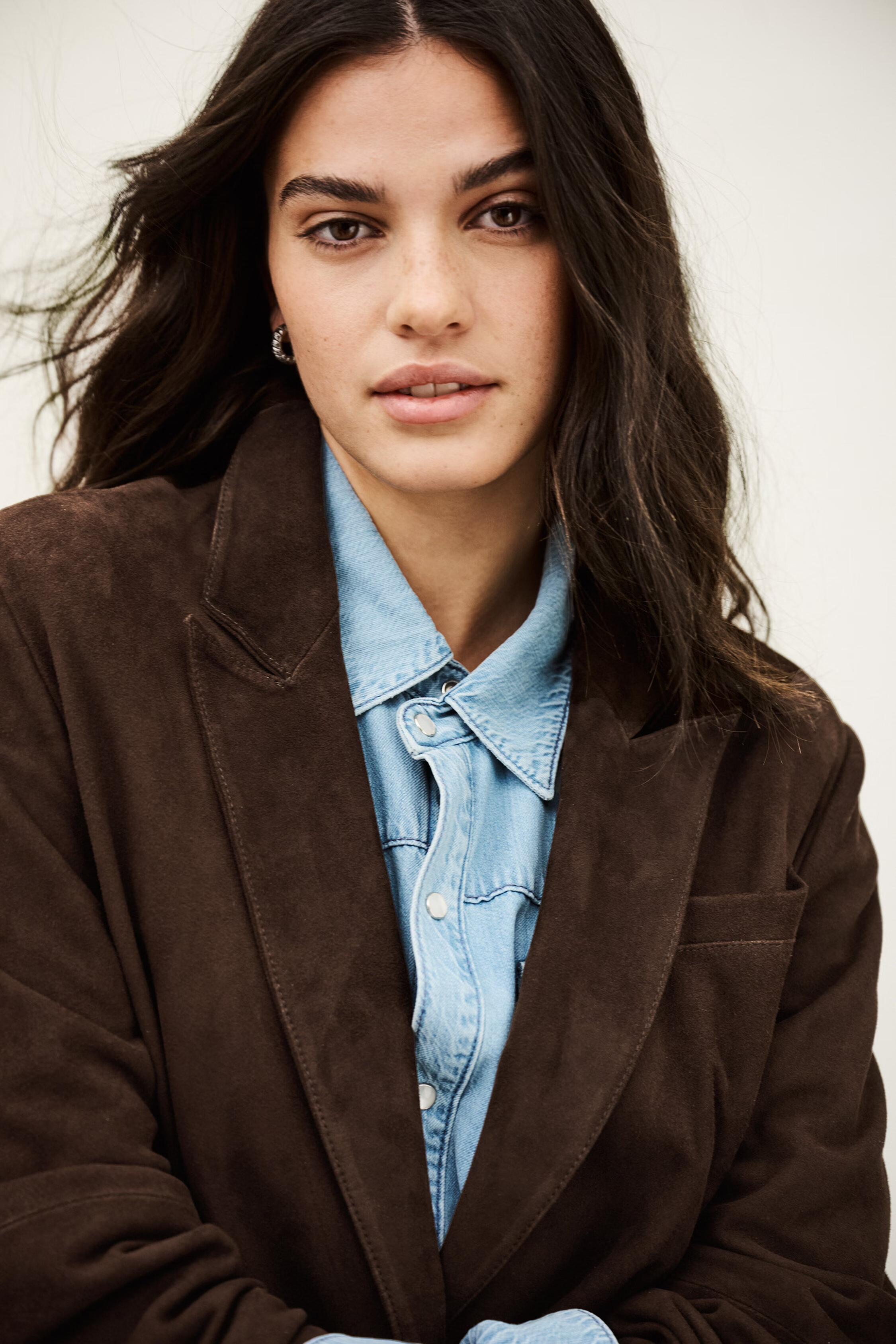 Long Tailored Blazer Mosty Brown
