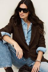 Long Tailored Blazer Mosty Brown