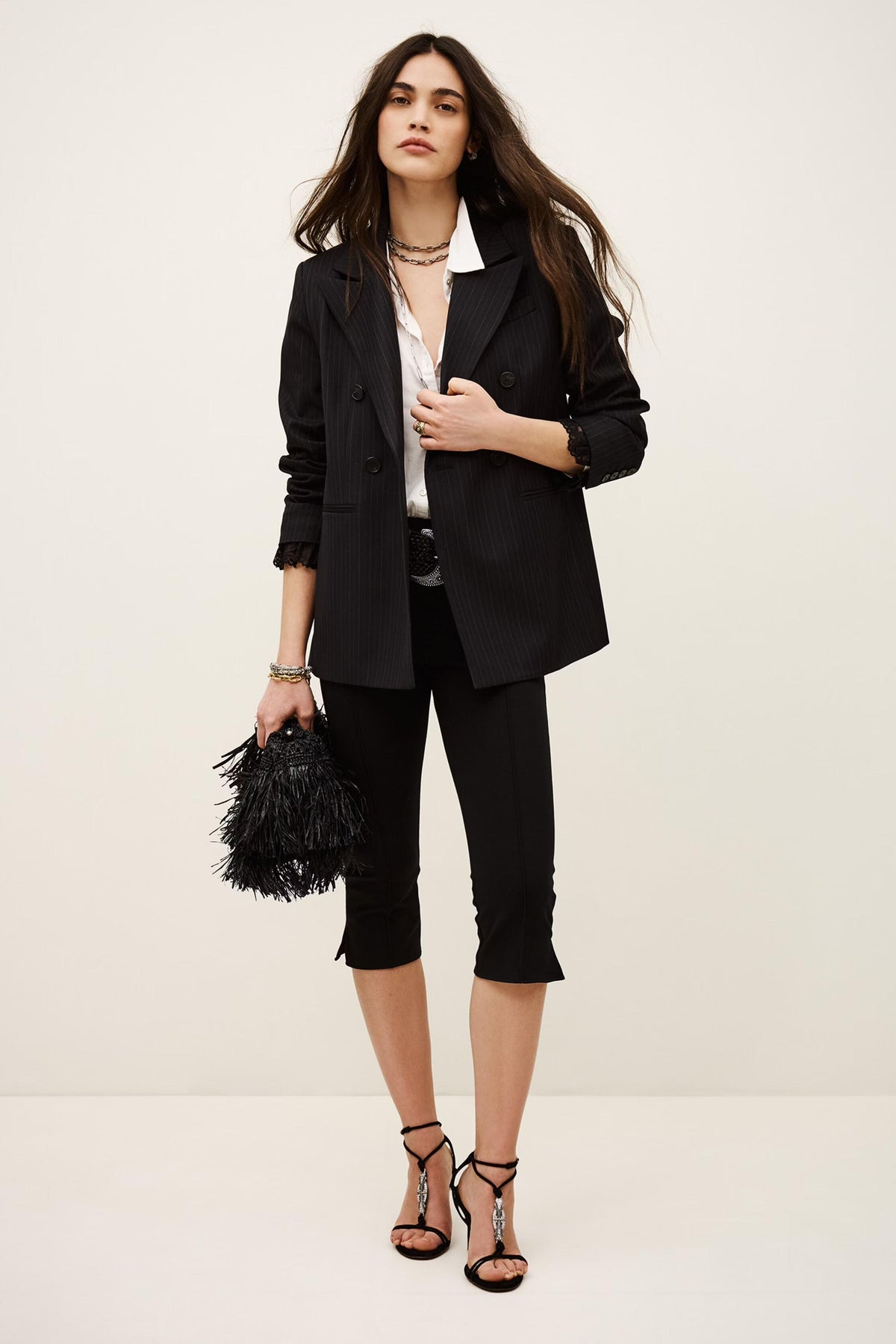 Striped Tailored Jacket Coline Blue