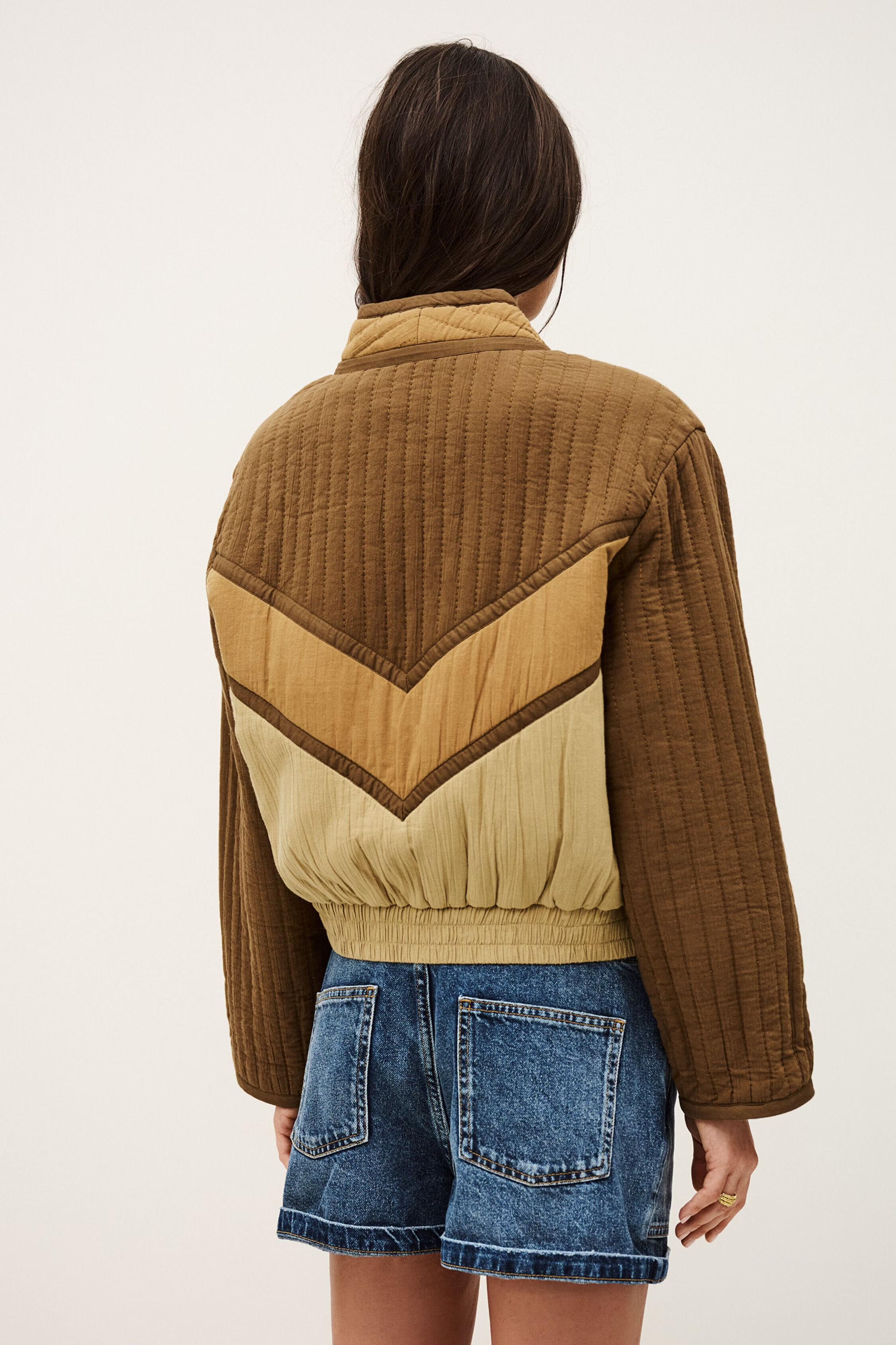 Asymmetric Pocket Jacket Cisca Brown
