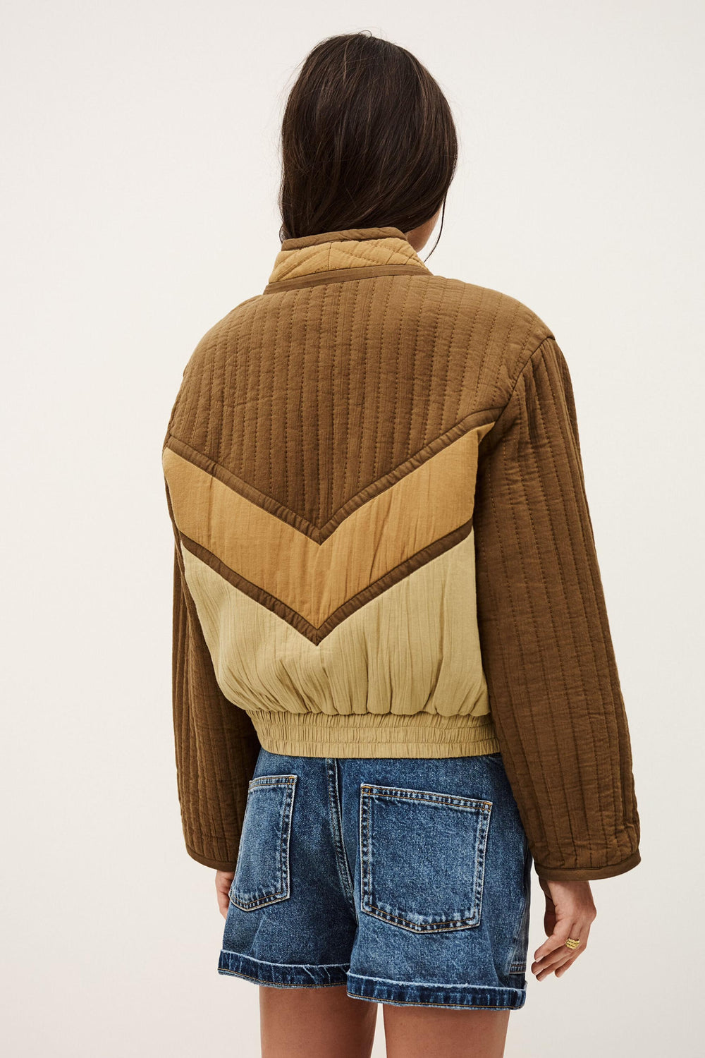 Asymmetric Pocket Jacket Cisca Brown