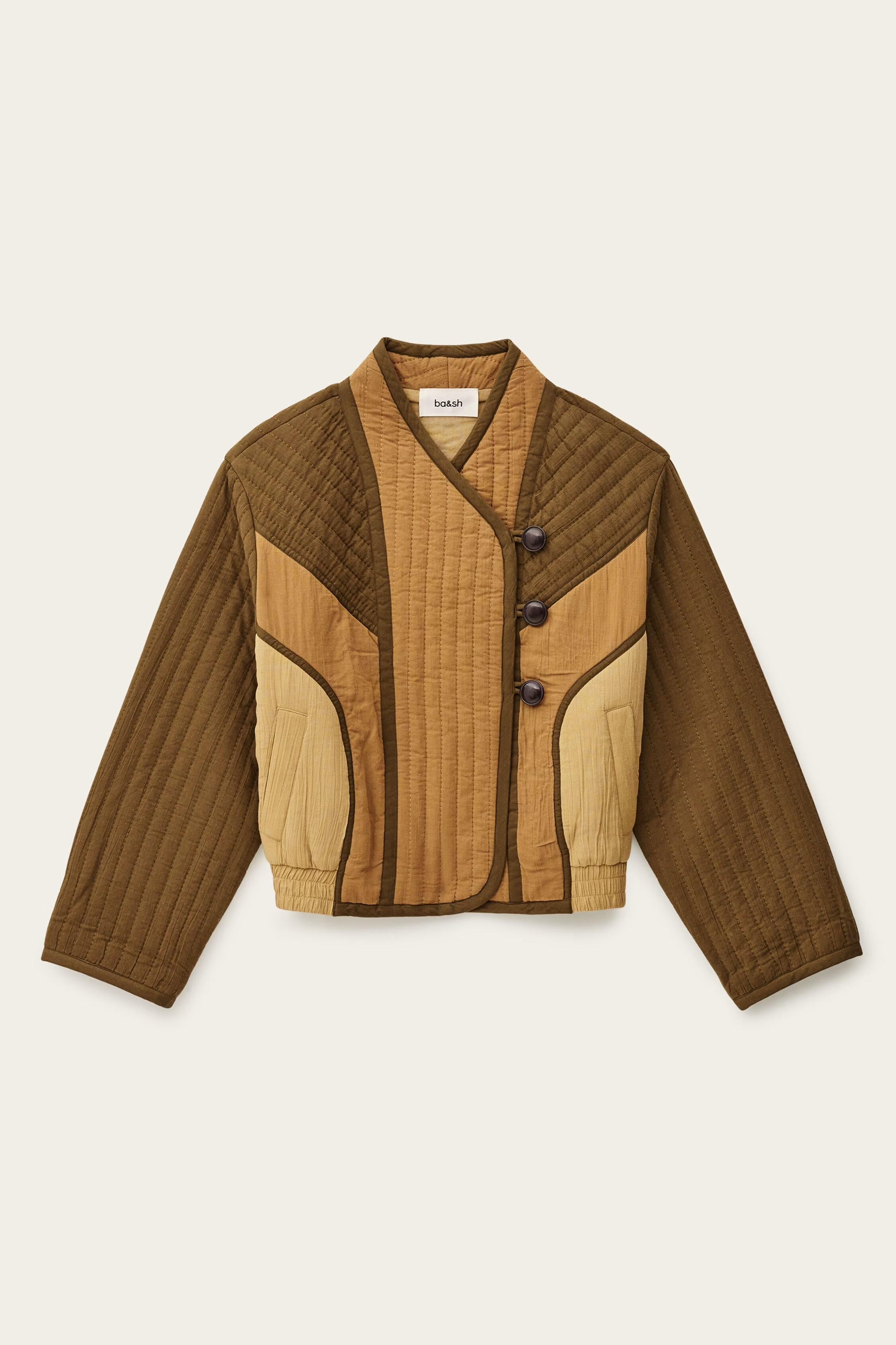 Asymmetric Pocket Jacket Cisca Brown