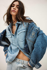 Cropped Denim Jacket Vigilio Blue